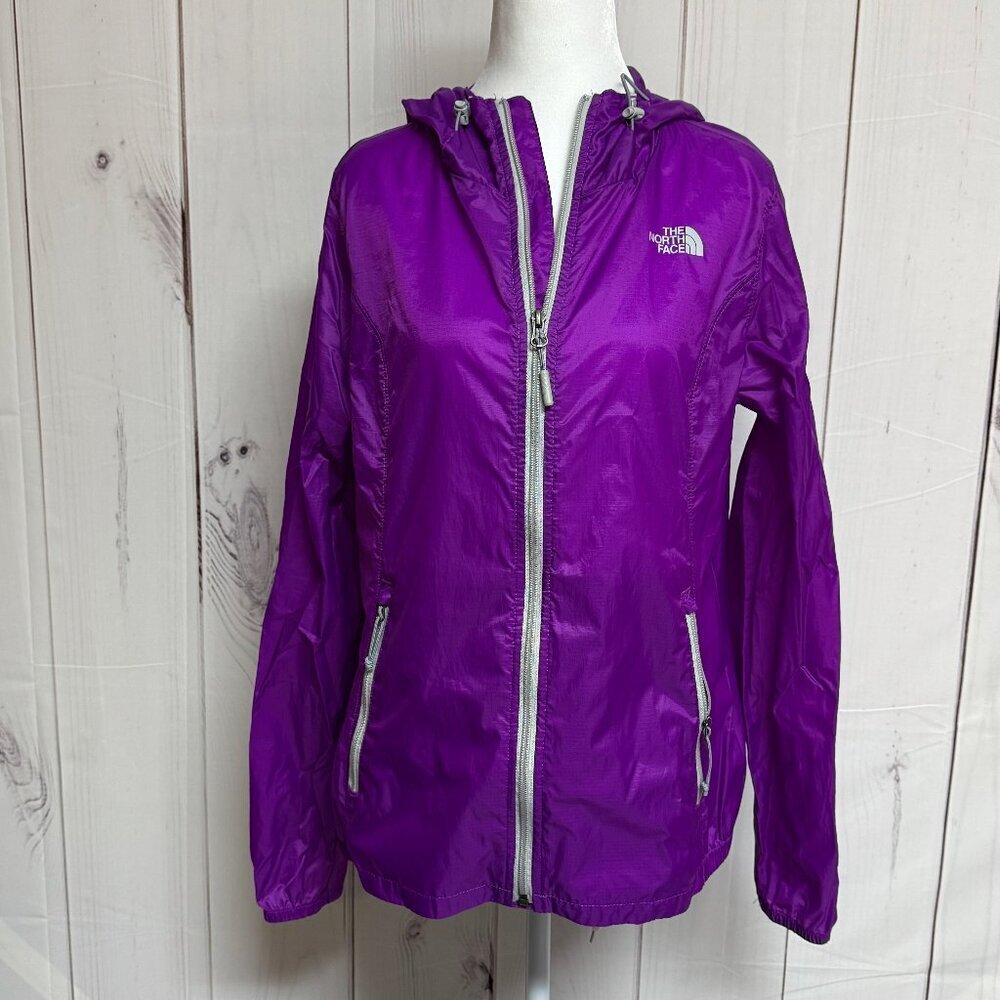 The North Face Cyclone Hooded Wind Jacket Women's M Purple EUC